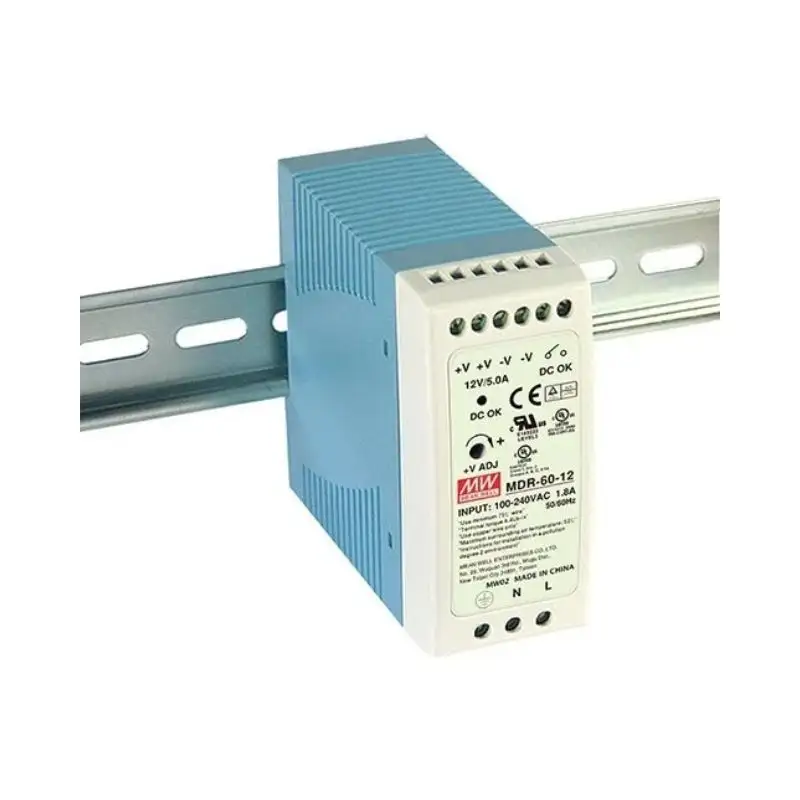 Meanwell MDR-60-12 – DIN Rail Power Supply | MDR-60-12 | ProSens Automation